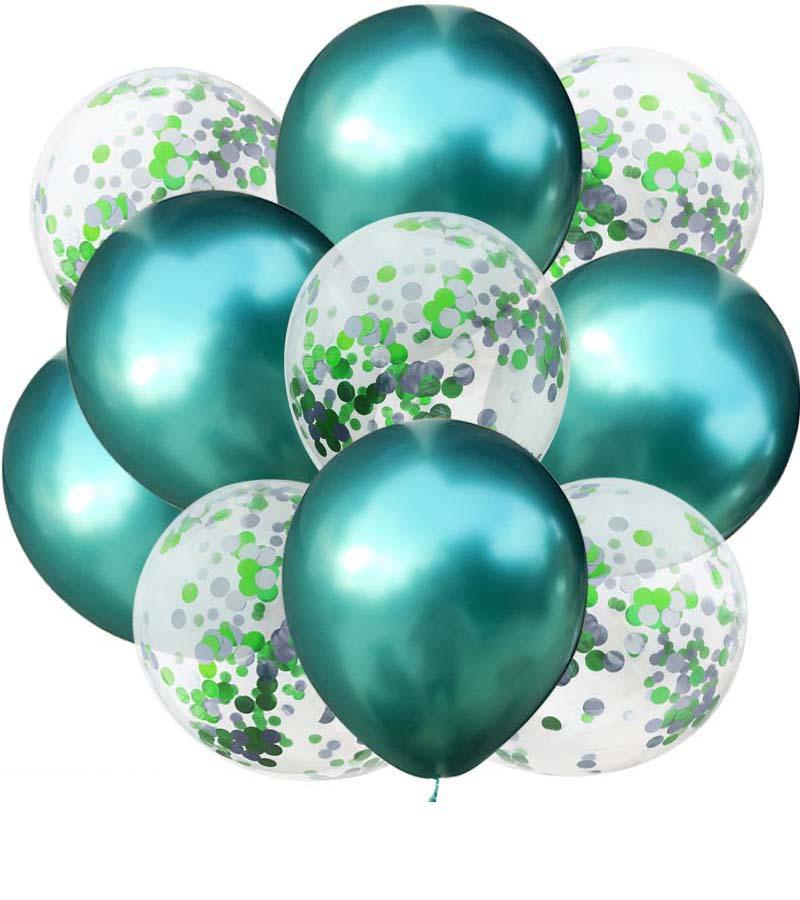 Luxury Gold Metal Latex Balloons 20pcs  and Colored Confetti Birthday Party Decorations Kids Baby Wedding Ballons Luxury Modern Decoration for Celebrations