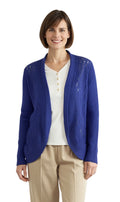 Women's Open Front Glitter Shrug — Lightweight Metallic Knit