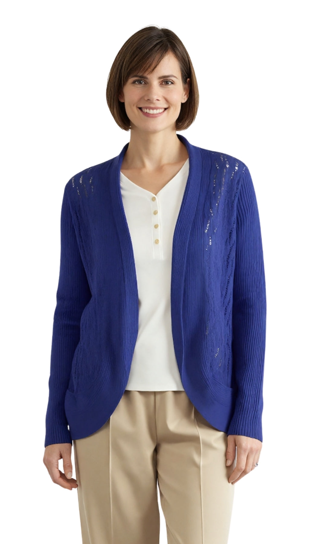 Women's Open Front Glitter Shrug — Lightweight Metallic Knit