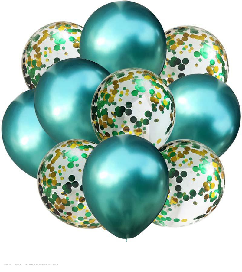 Luxury Gold Metal Latex Balloons 20pcs  and Colored Confetti Birthday Party Decorations Kids Baby Wedding Ballons Luxury Modern Decoration for Celebrations