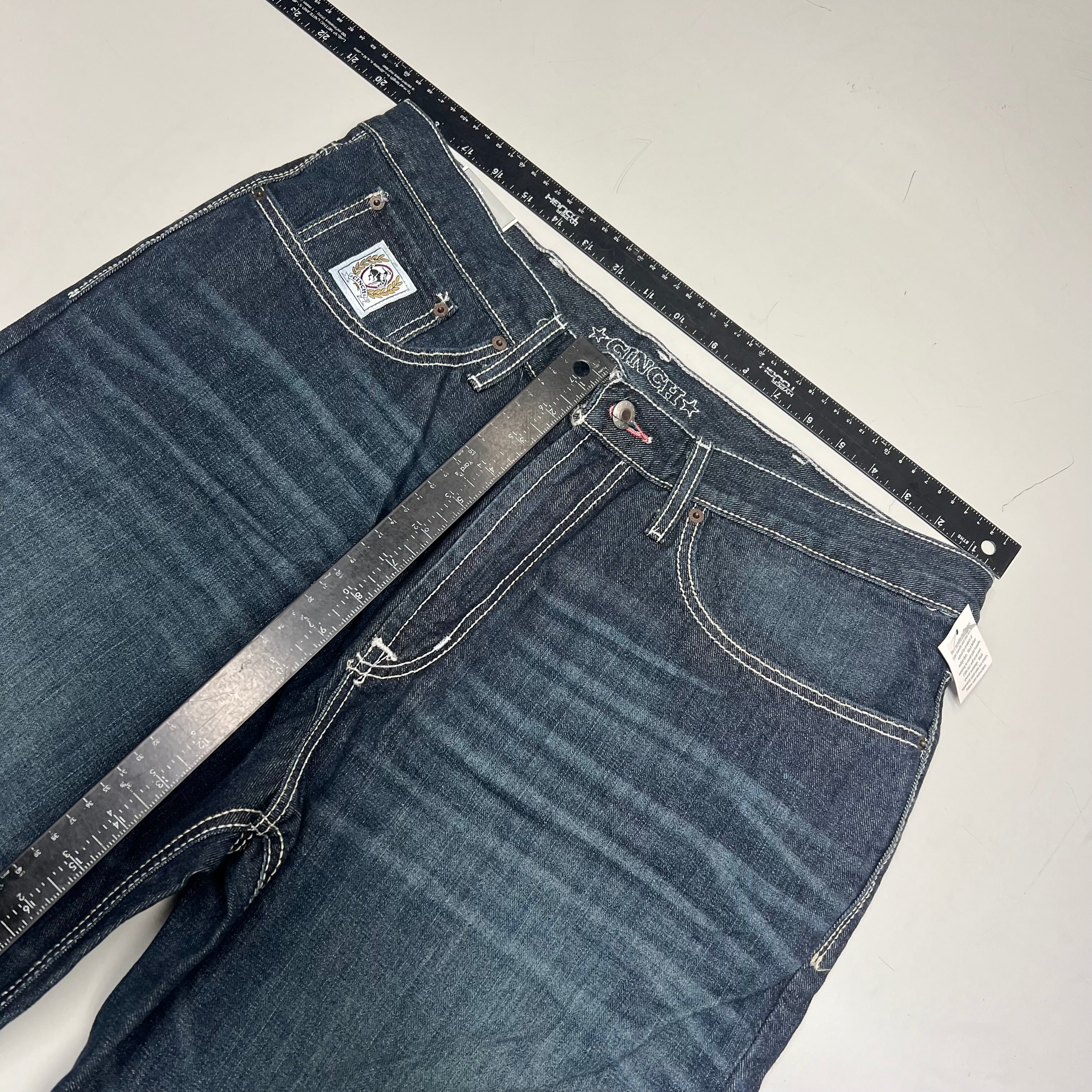 CINCH Relaxed Fit White Label Jeans Men's Sz 38 X 36 Stonewash Indigo MB92834019