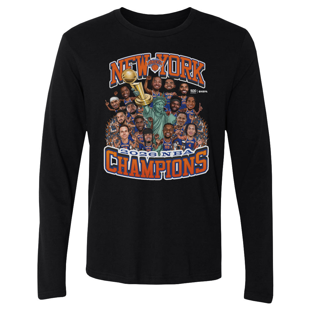 New York Knicks NBA Finals 2026 Champions Caricature WHT