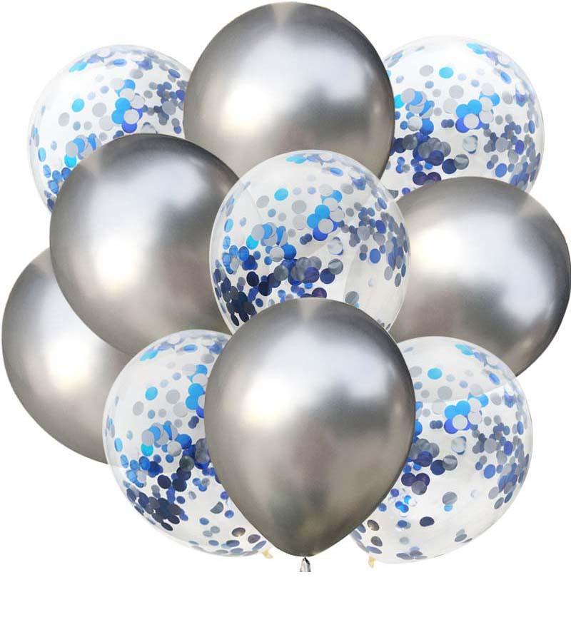 Luxury Gold Metal Latex Balloons 20pcs  and Colored Confetti Birthday Party Decorations Kids Baby Wedding Ballons Luxury Modern Decoration for Celebrations