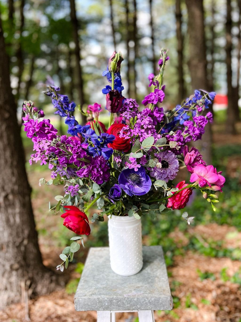 IN LOVING MEMORY 🌸💙💛 — Fresh Flower Vase Tribute | For Moms, Dads & All Beloveds | ESTHER-A-ROSE