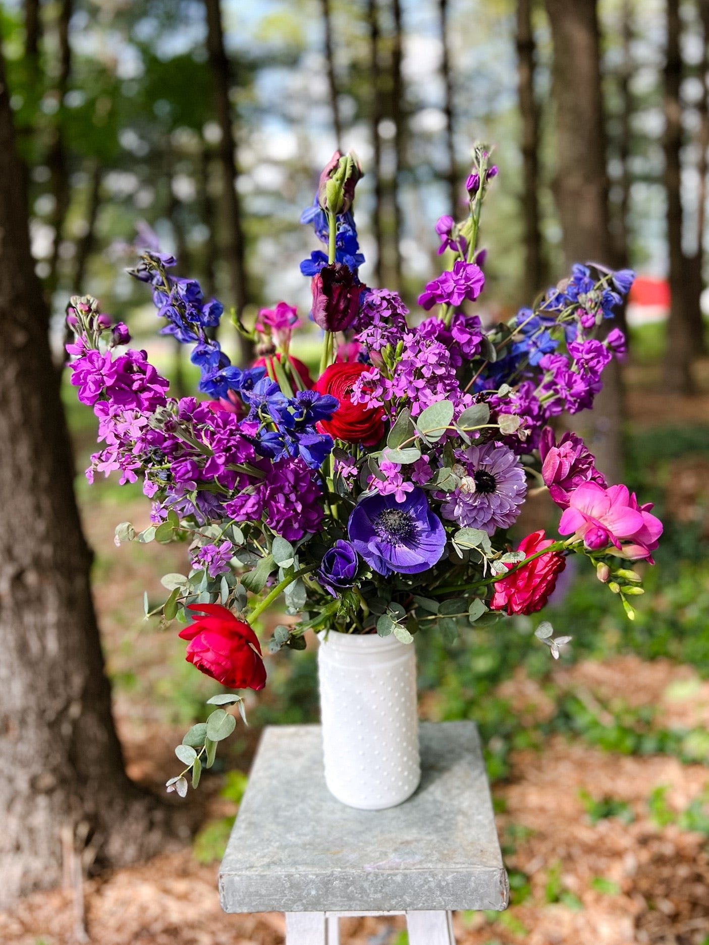 IN LOVING MEMORY 🌸💙💛 — Fresh Flower Vase Tribute | For Moms, Dads & All Beloveds | ESTHER-A-ROSE