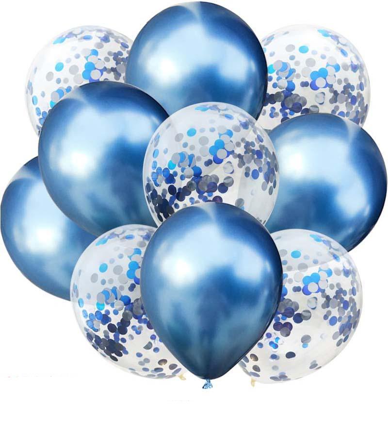Luxury Gold Metal Latex Balloons 20pcs  and Colored Confetti Birthday Party Decorations Kids Baby Wedding Ballons Luxury Modern Decoration for Celebrations