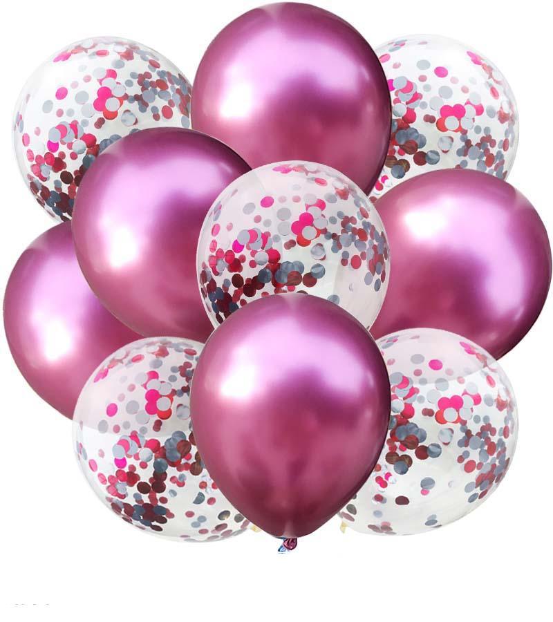 Luxury Gold Metal Latex Balloons 20pcs  and Colored Confetti Birthday Party Decorations Kids Baby Wedding Ballons Luxury Modern Decoration for Celebrations