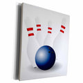 3dRose Florene Sports - Bowling Ball With 4 Pins - Museum Grade Canvas Wrap (cw_48236)