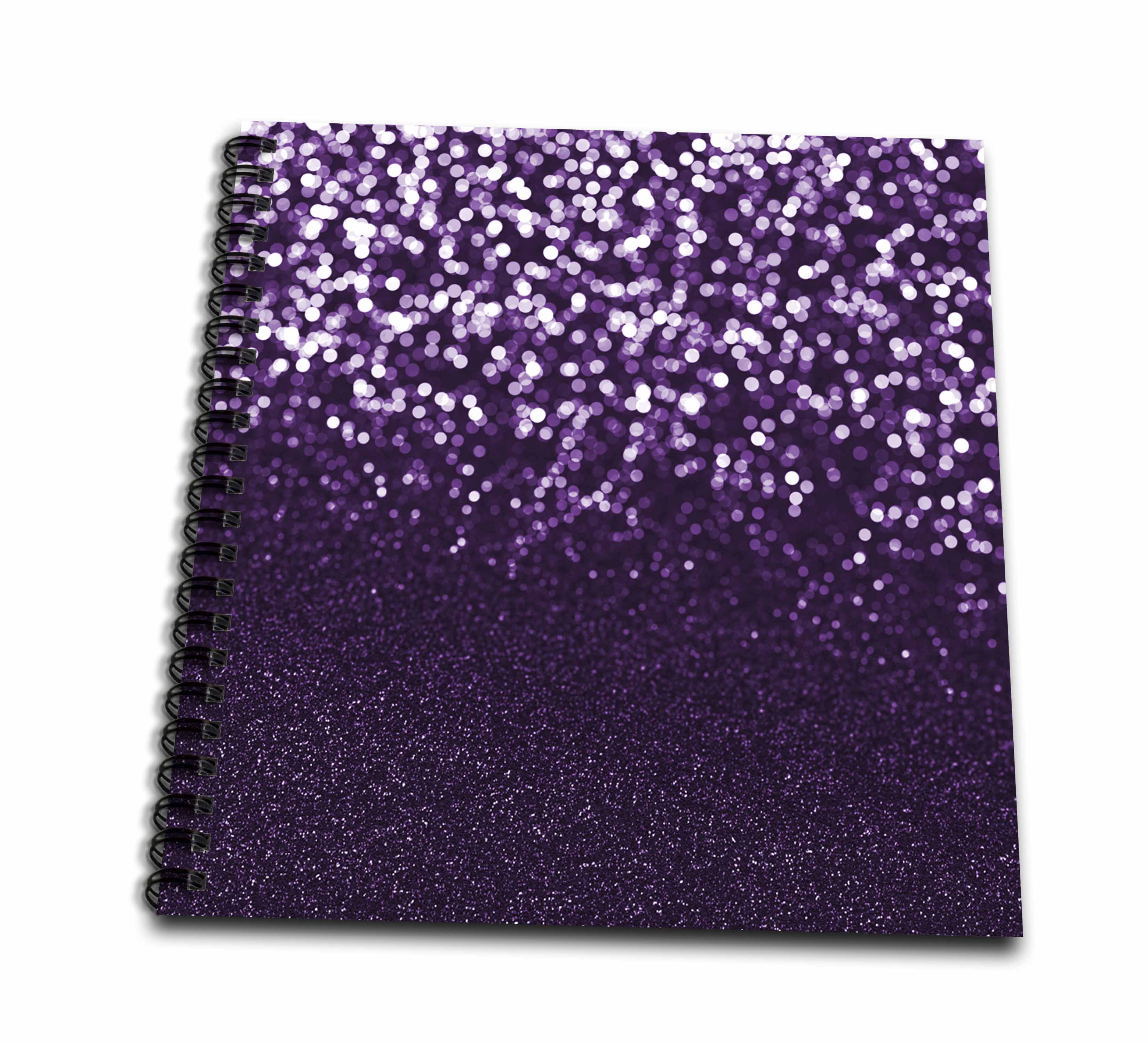 3dRose Glam Purple Image Of Bokeh Sparkle And Image Of Glitter - Drawing Books (db_342152)