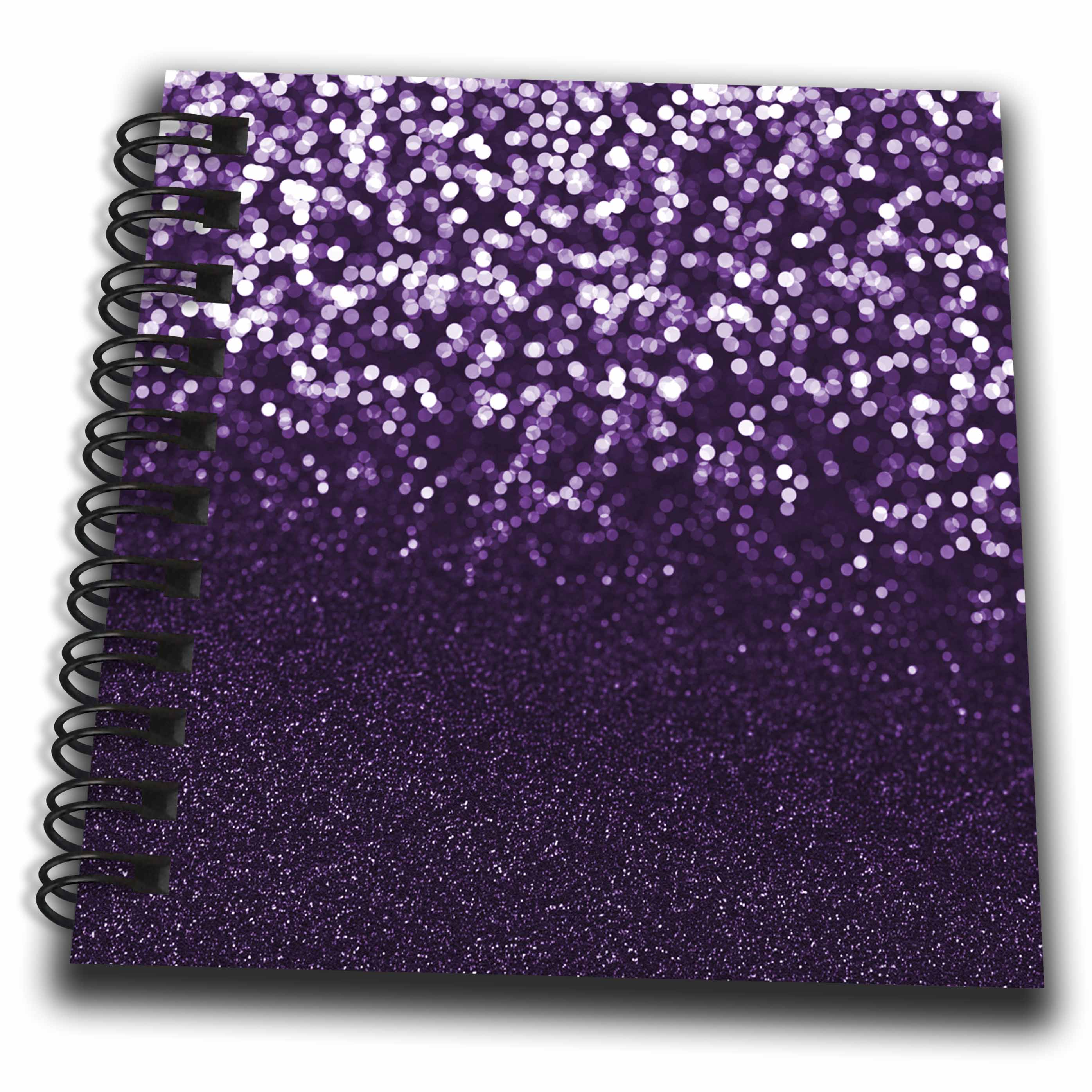 3dRose Glam Purple Image Of Bokeh Sparkle And Image Of Glitter - Drawing Books (db_342152)