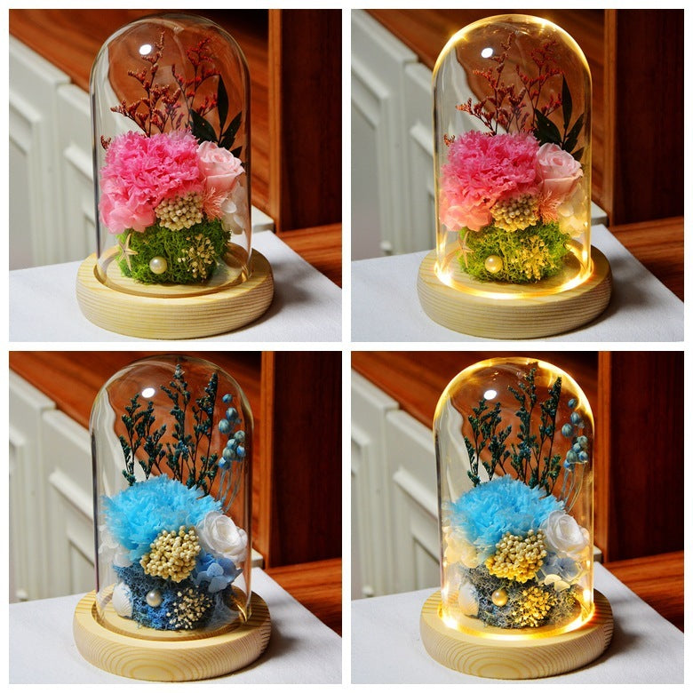 IN LOVING MEMORY 🌸💙 — Eternal Rose Glass Dome Gift Box | Tribute for Mom or Dad | ESTHER-A-ROSE