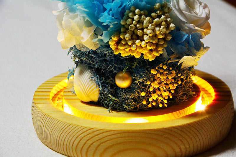 IN LOVING MEMORY 🌸💙 — Eternal Rose Glass Dome Gift Box | Tribute for Mom or Dad | ESTHER-A-ROSE