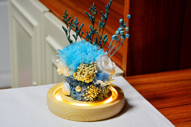 IN LOVING MEMORY 🌸💙 — Eternal Rose Glass Dome Gift Box | Tribute for Mom or Dad | ESTHER-A-ROSE