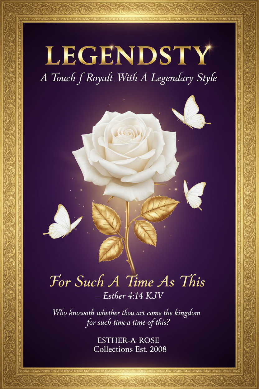 ESTHER-A-ROSE Exclusive - White Rose Gold Butterflies Royal Purple