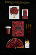 ESTHER-A-ROSE Red Rose Digital Stationery Gift Set