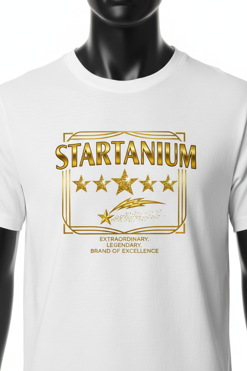 STARTANIUM 5 Gold Stars T-Shirt Design