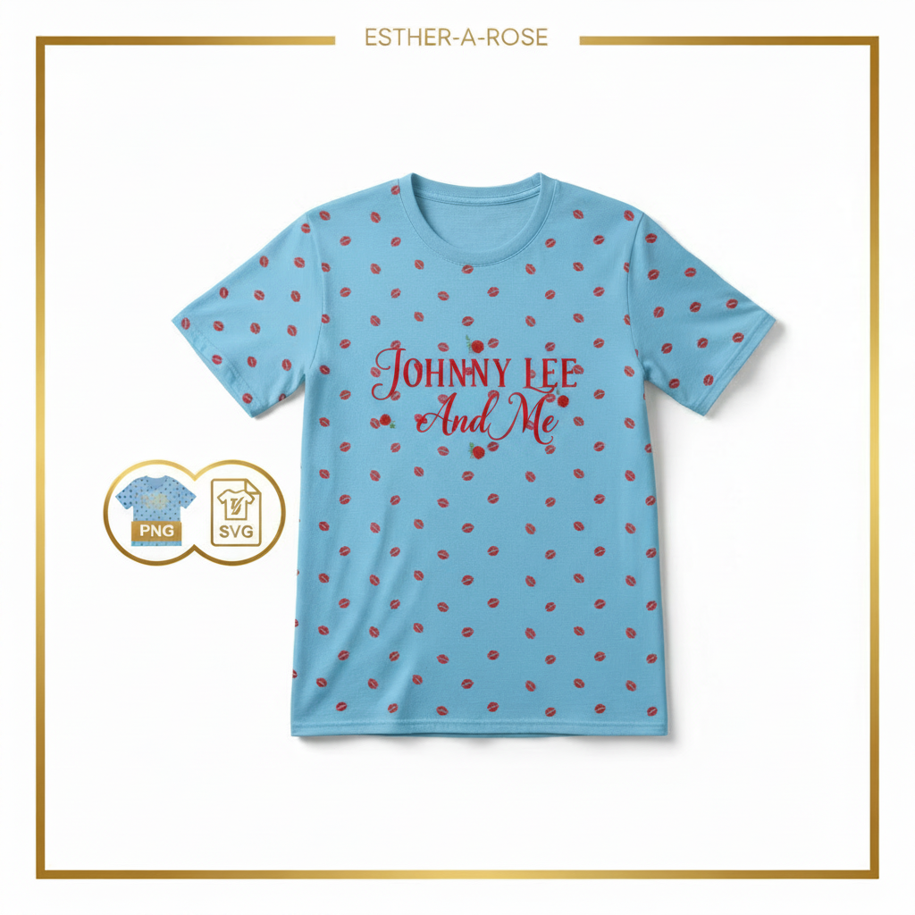 JOHNNY LEE And ME — T-Shirt Design File Red Letters