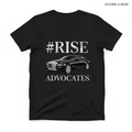 #RISE ADVOCATES — Men's Black V-Neck Black & Silver Rolls Royce No Rose