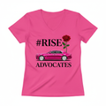 #RISE🌹 ADVOCATES — Pink V-Neck Flat Lay