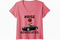 #RISE ADVOCATES Pink V-Neck with HOT PINK Rolls Royce and Rhinestone Wheels — ESTHER-A-ROSE