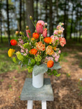 IN LOVING MEMORY 🌸💙💛 — Fresh Flower Vase Tribute | For Moms, Dads & All Beloveds | ESTHER-A-ROSE
